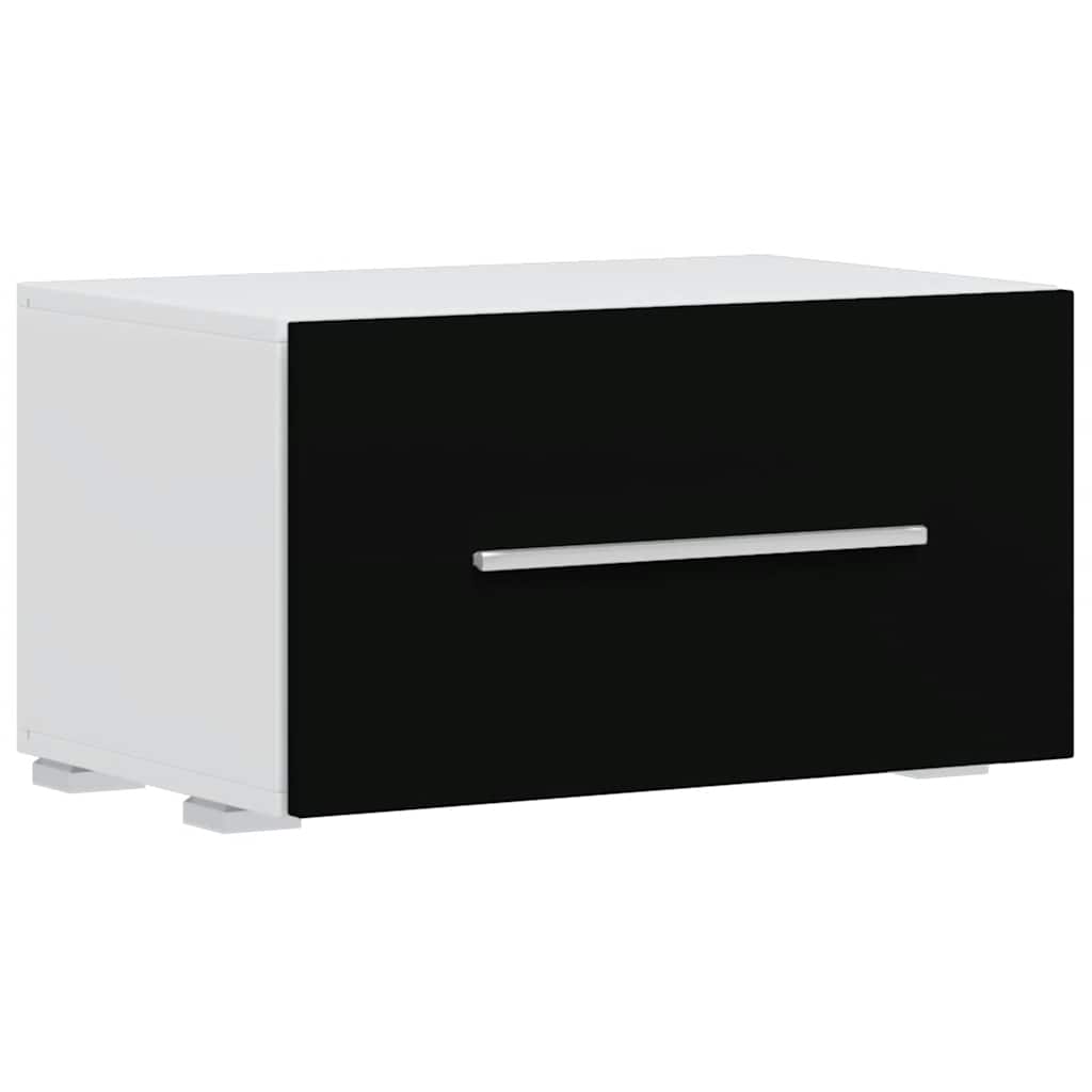 Mobili con Vetrina Parete Unità TV 5 pz con Luci LED Nero